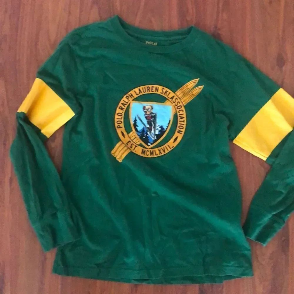 Polo Ralph Lauren Kids green long sleeve T-shirt ski association size M